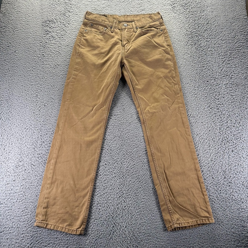 Levi's 514 Pant Men's 29x30 Brown Cotton Chino Straight Preppy Classic Business